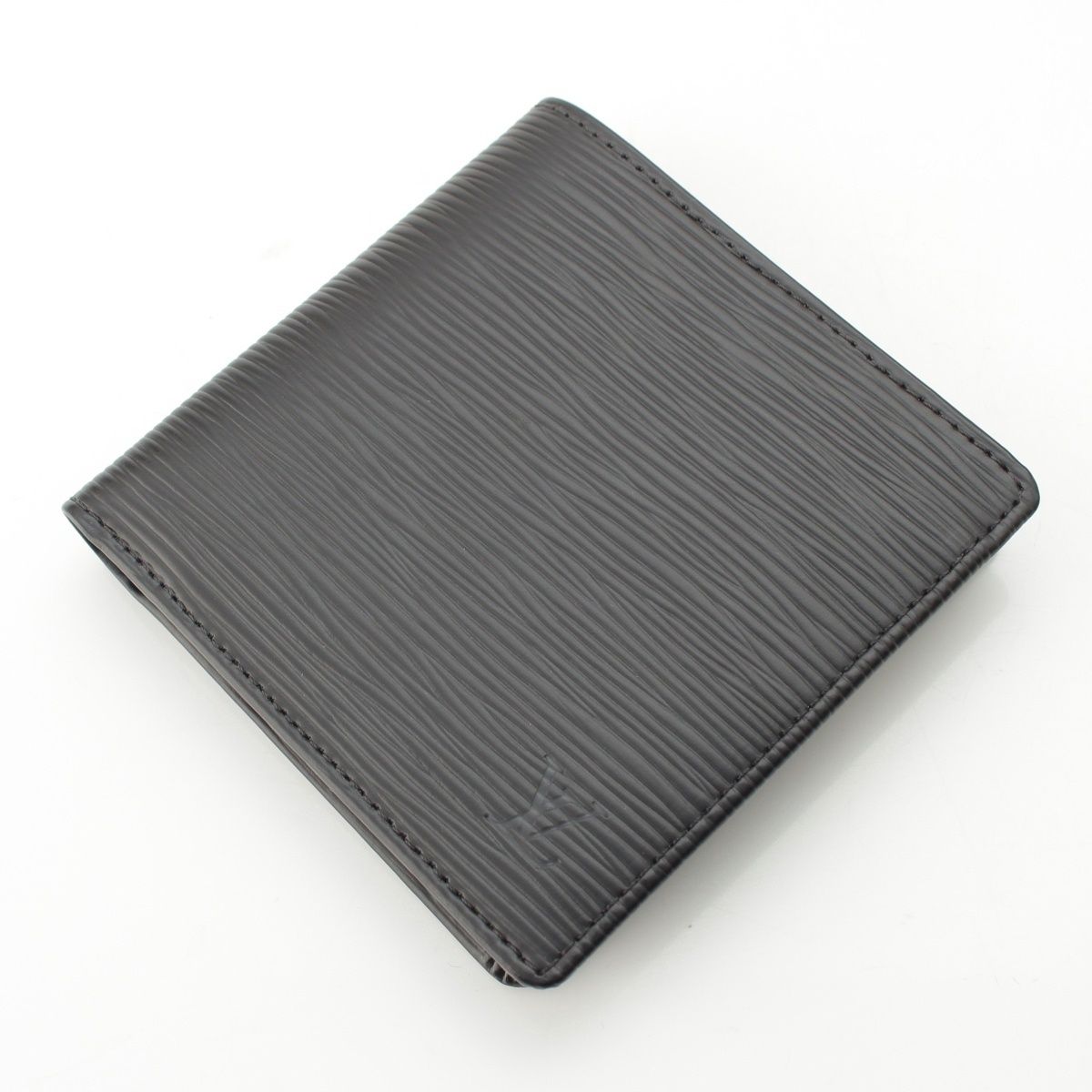 Louis Vuitton Portobiert Cles Epi Leather Bifold Wallet Black — view 3
