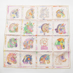 Hermes Carre 90 Chevaloscope Neon Silk Scarf Multicolor