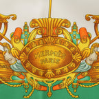 Hermes Carre 90 Silk Voiles de Lumiere Sailing Ship of Light Scarf Green — view 7