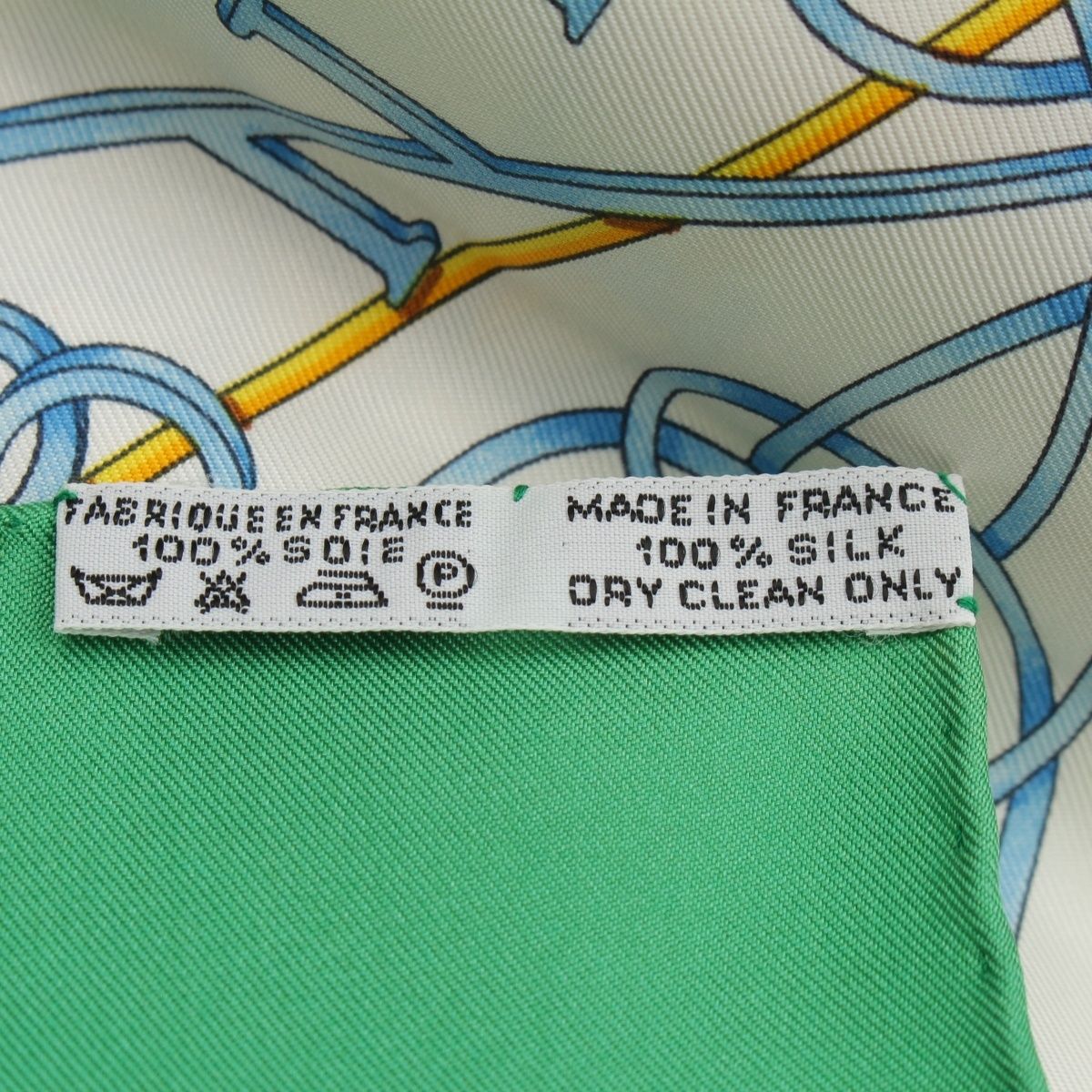 Hermes Carre 90 Silk Voiles de Lumiere Sailing Ship of Light Scarf Green — view 8