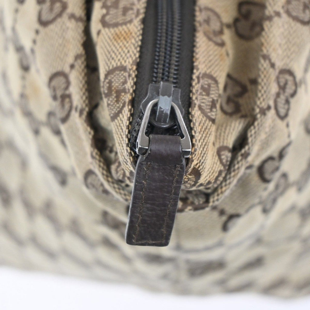 Gucci GG Sherry Line Handbag Canvas Leather — view 9