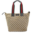 Gucci GG Sherry Line Handbag Canvas Leather