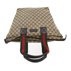 Gucci GG Sherry Line Handbag Canvas Leather — view 5