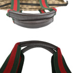 Gucci GG Sherry Line Handbag Canvas Leather — view 8
