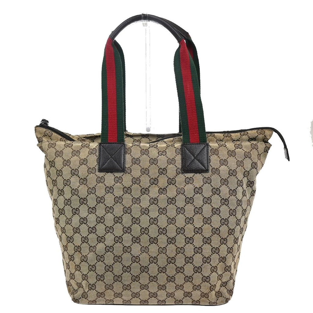 Gucci GG Sherry Line Handbag Canvas Leather — view 4