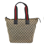 Gucci GG Sherry Line Handbag Canvas Leather — view 4