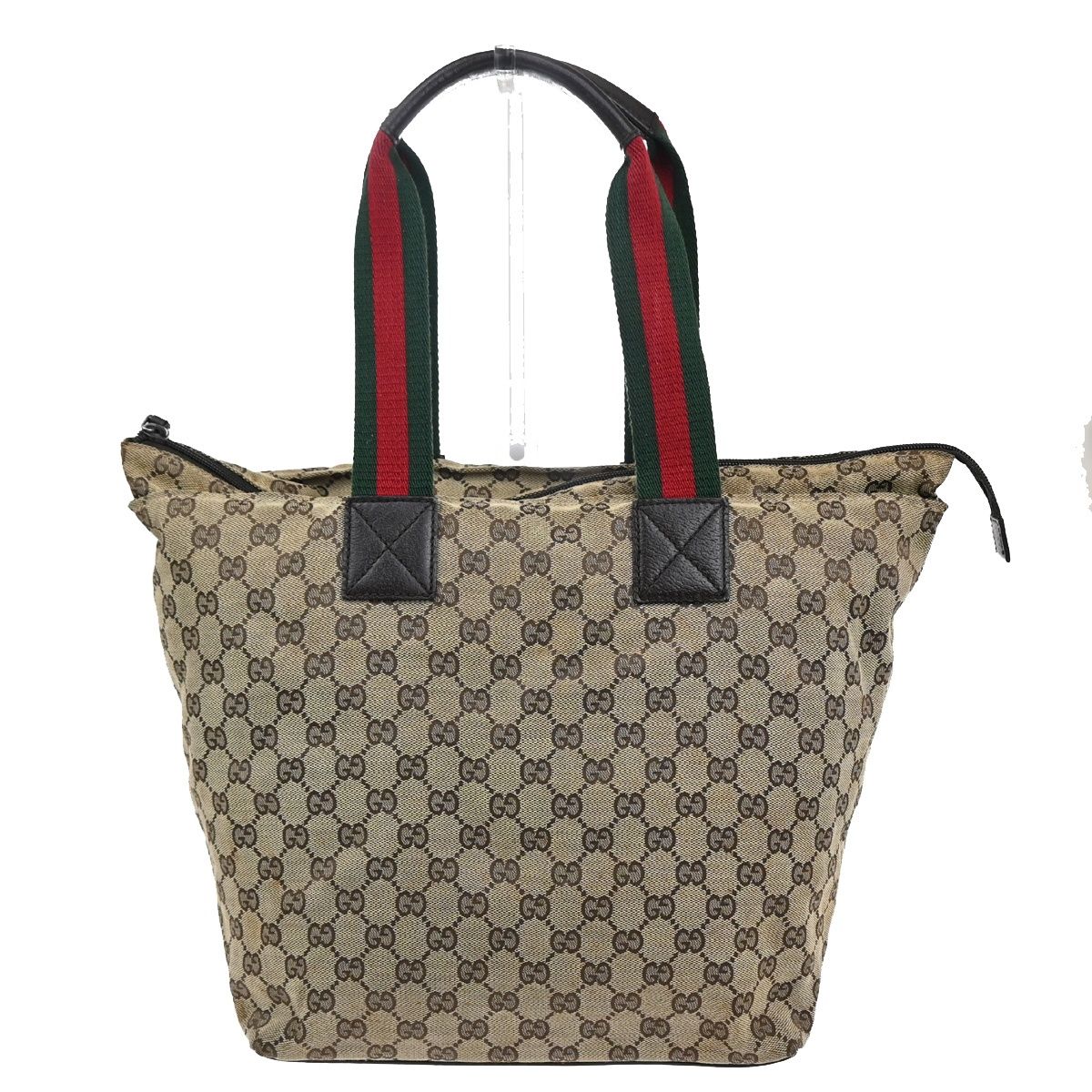 Gucci GG Sherry Line Handbag Canvas Leather — view 4