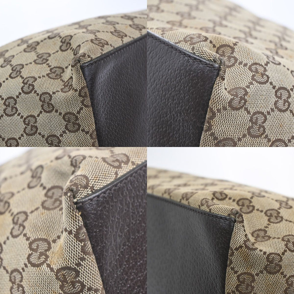 Gucci GG Sherry Line Handbag Canvas Leather — view 7