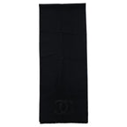 Chanel Scarf CC Logo Wool Lame Black Gold — view 5