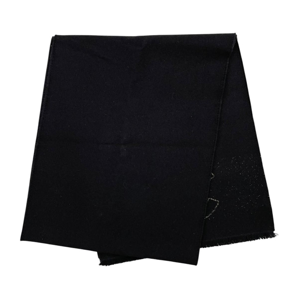 Chanel Scarf CC Logo Wool Lame Black Gold — view 2