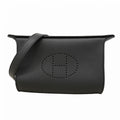 Hermes Shoulder Bag Widoposh Veau Epsom Black Silver