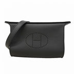 Hermes Shoulder Bag Widoposh Veau Epsom Black Silver