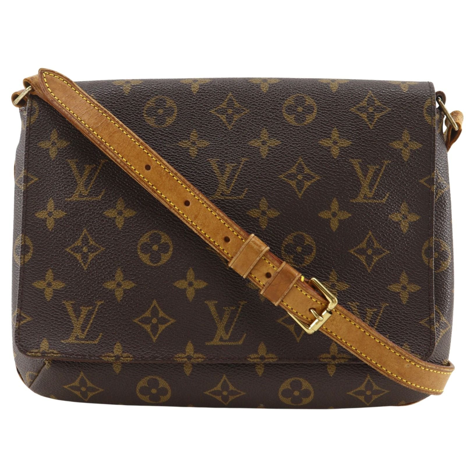 Louis Vuitton Musette Tango Short Strap Monogram Canvas Brown Shoulder