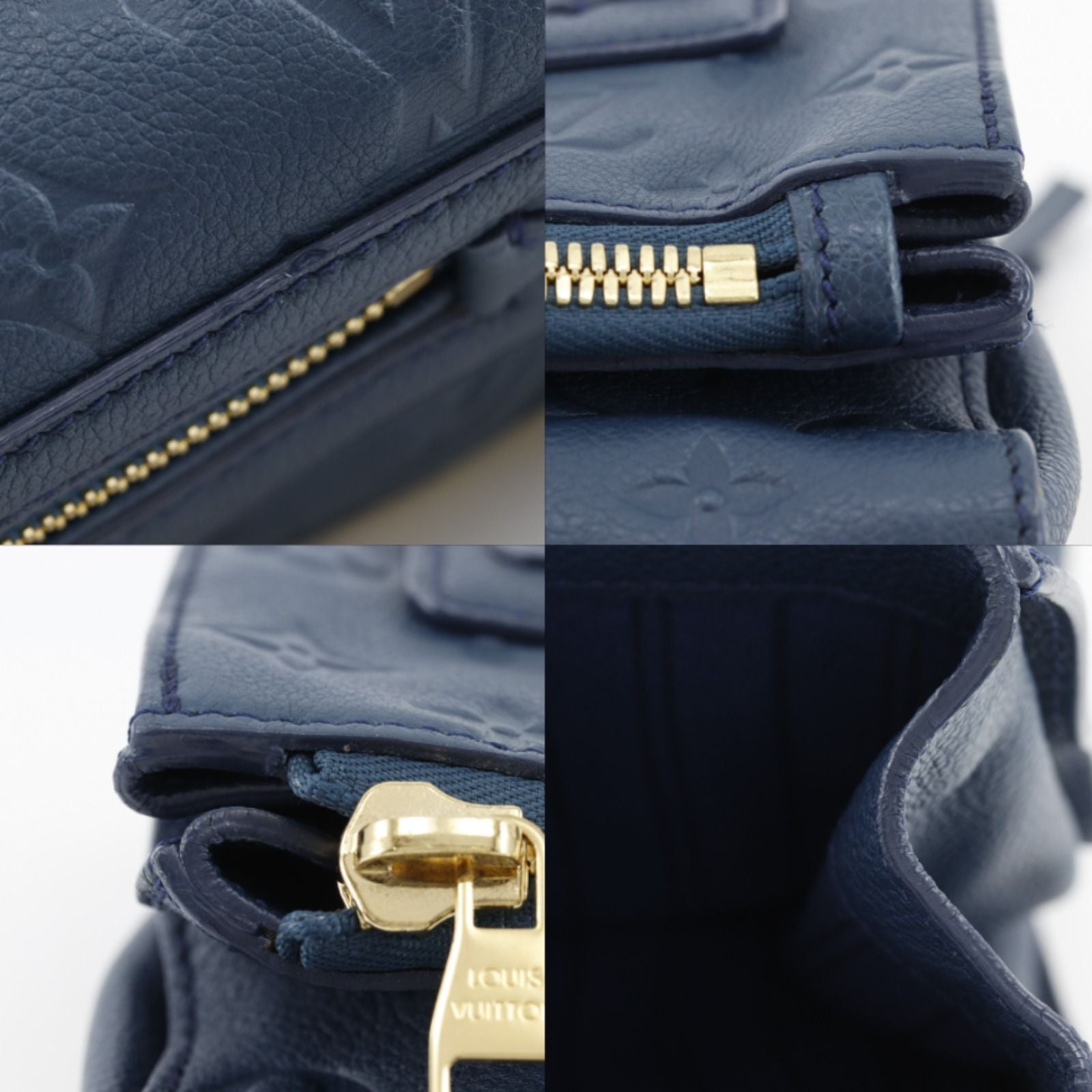 Louis Vuitton Petillant Monogram Empreinte Orage Navy Clutch — view 7