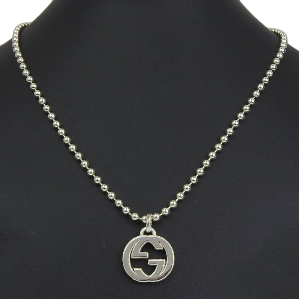 Gucci Interlocking Ball Chain 925 Sterling Silver Necklace — view 2