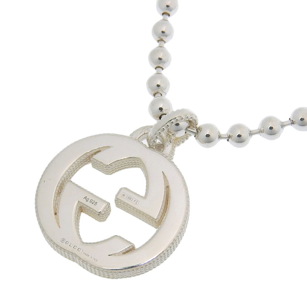 Gucci Interlocking Ball Chain 925 Sterling Silver Necklace — view 3