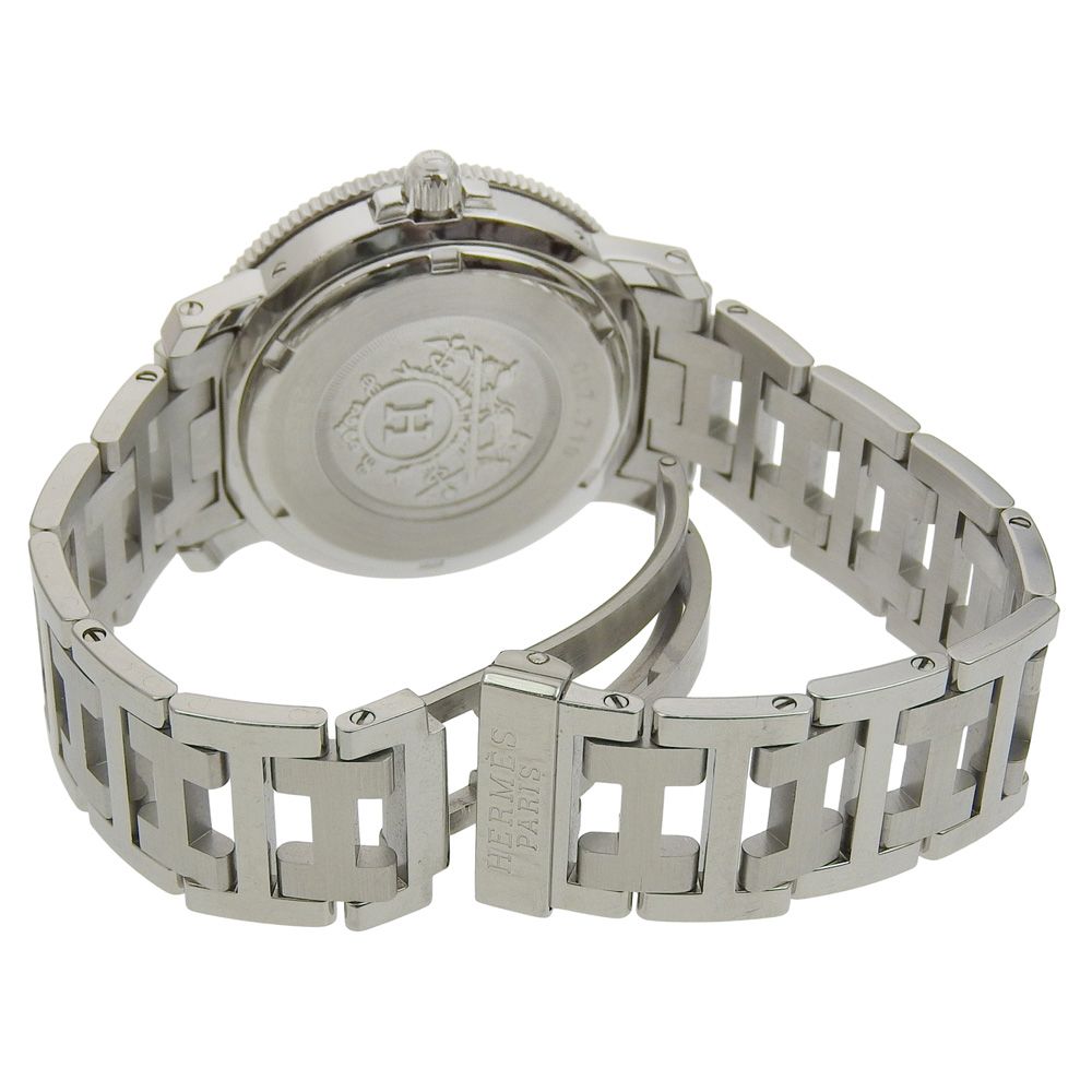 Hermes Clipper Diver Stainless Steel Quartz Analog Display White Dial Watch — view 5