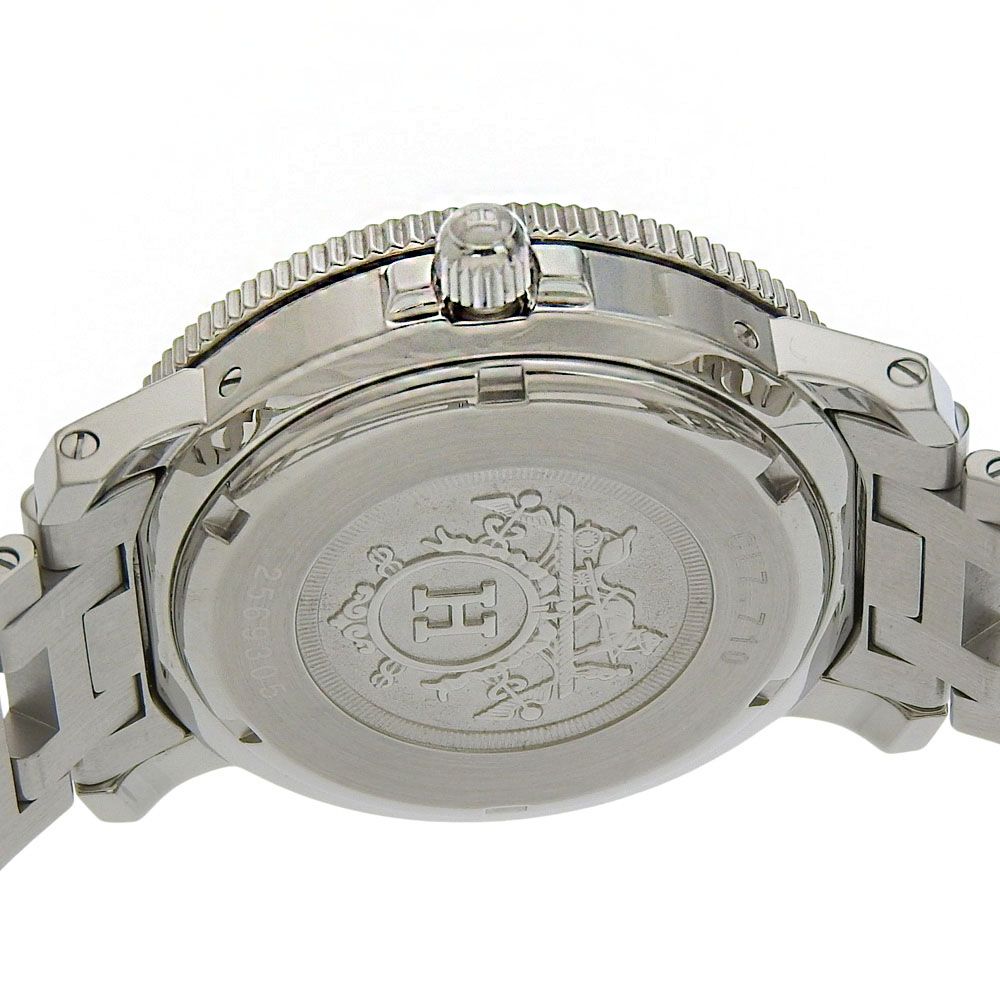 Hermes Clipper Diver Stainless Steel Quartz Analog Display White Dial Watch — view 6