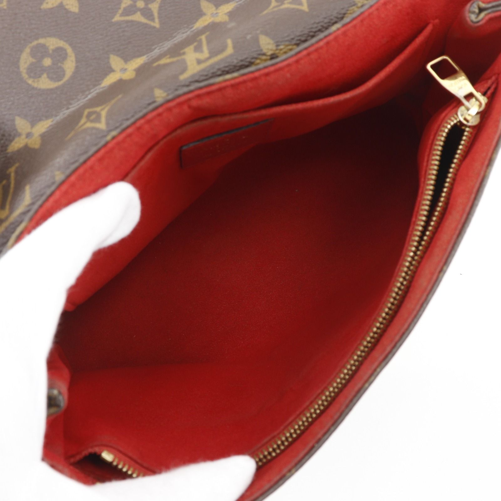 Louis Vuitton Saint Placide Monogram Canvas Cerise Brown Shoulder — view 5