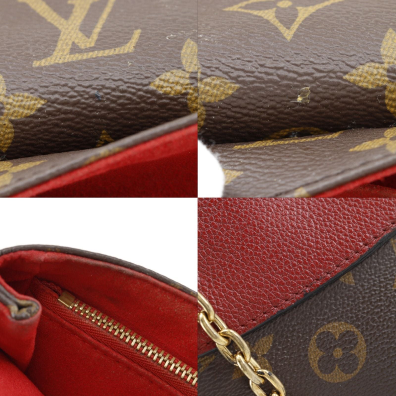 Louis Vuitton Saint Placide Monogram Canvas Cerise Brown Shoulder — view 9