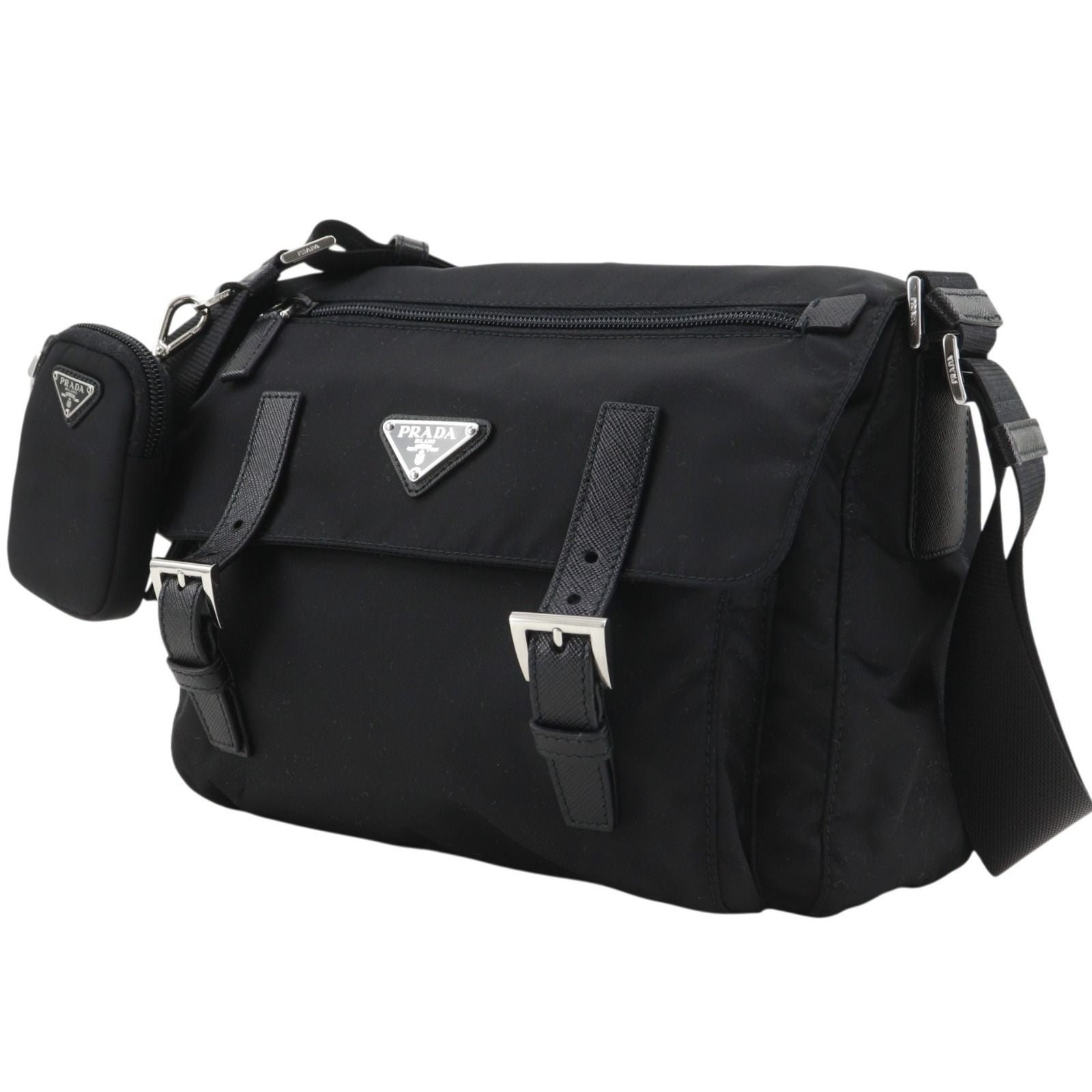 Prada Messenger Bag Nylon Nero Black — view 2