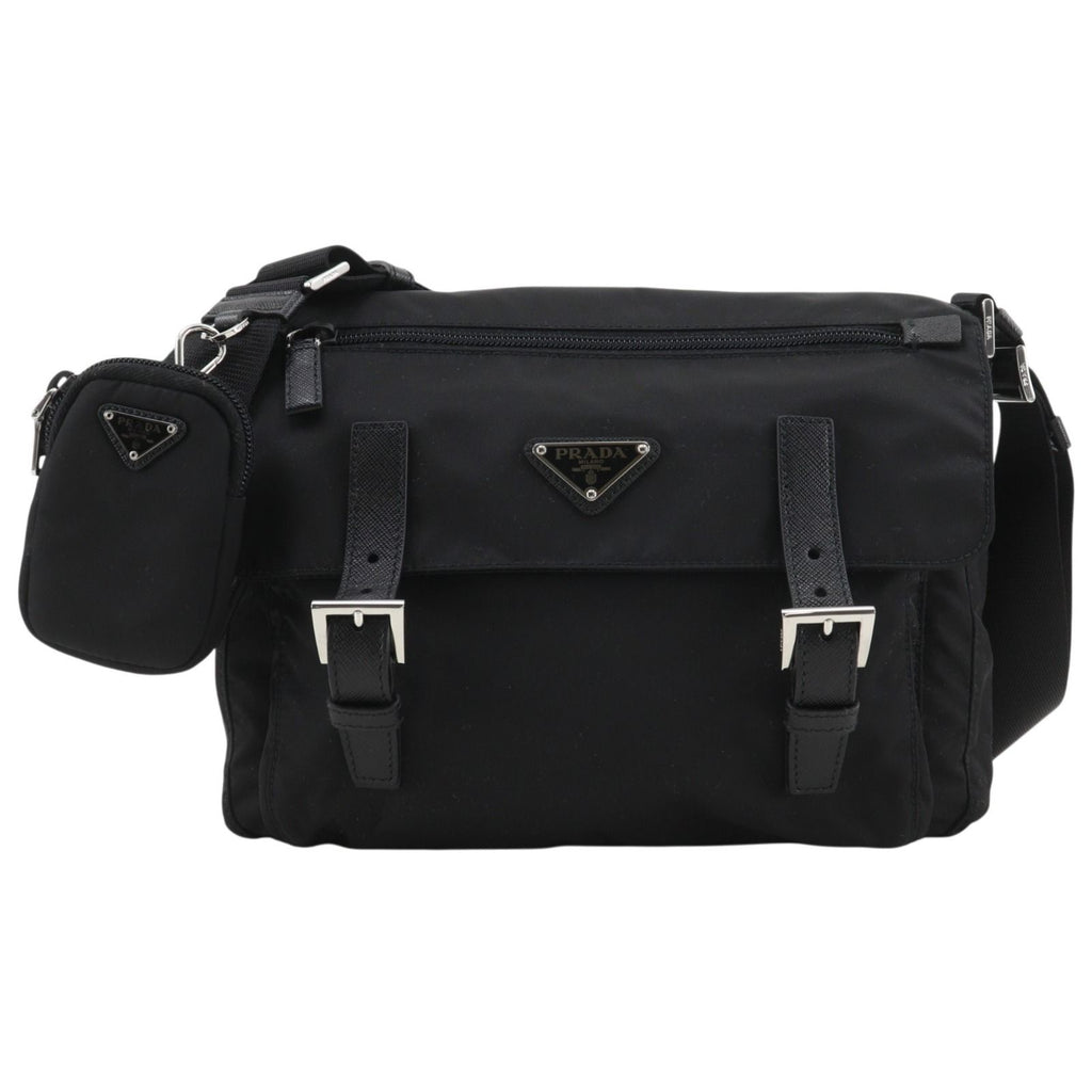 Prada Messenger Bag Nylon Nero Black