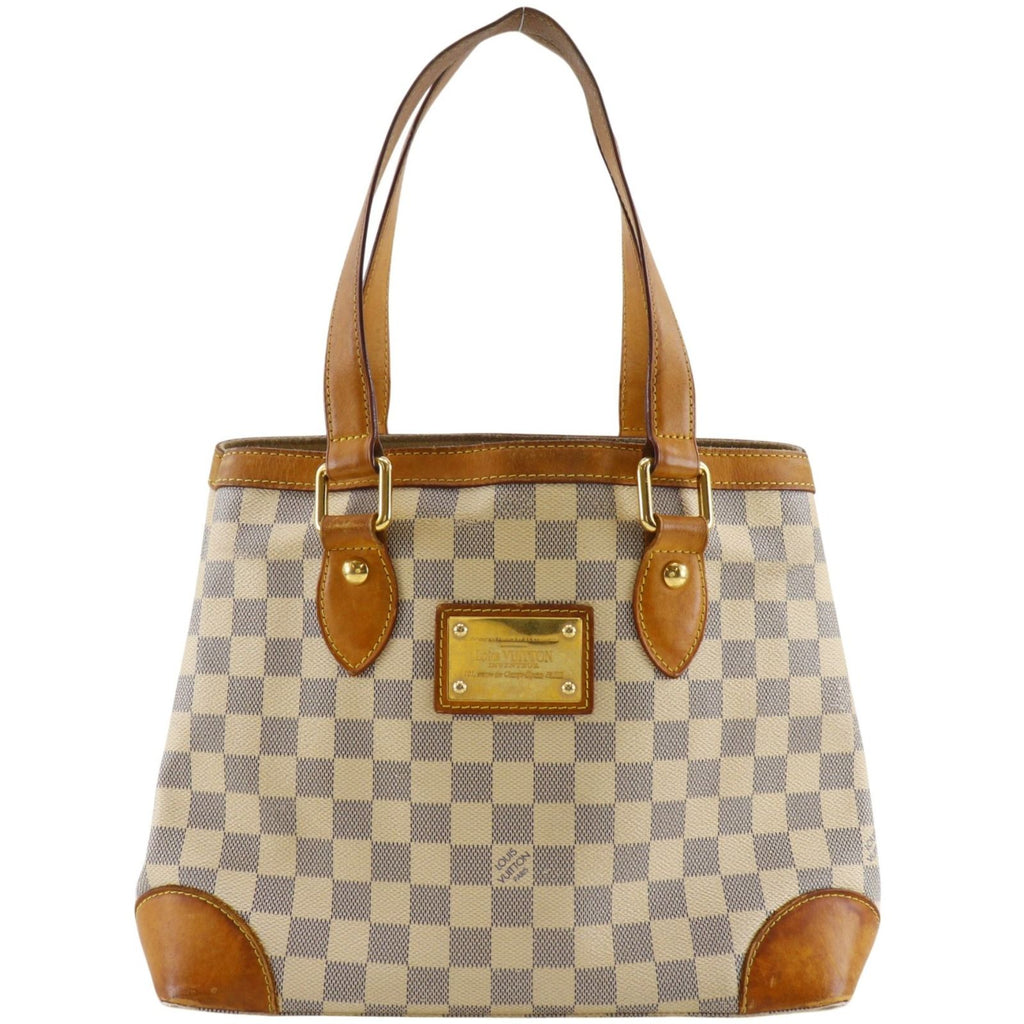 Louis Vuitton Hampstead PM Damier Azur Canvas White Tote