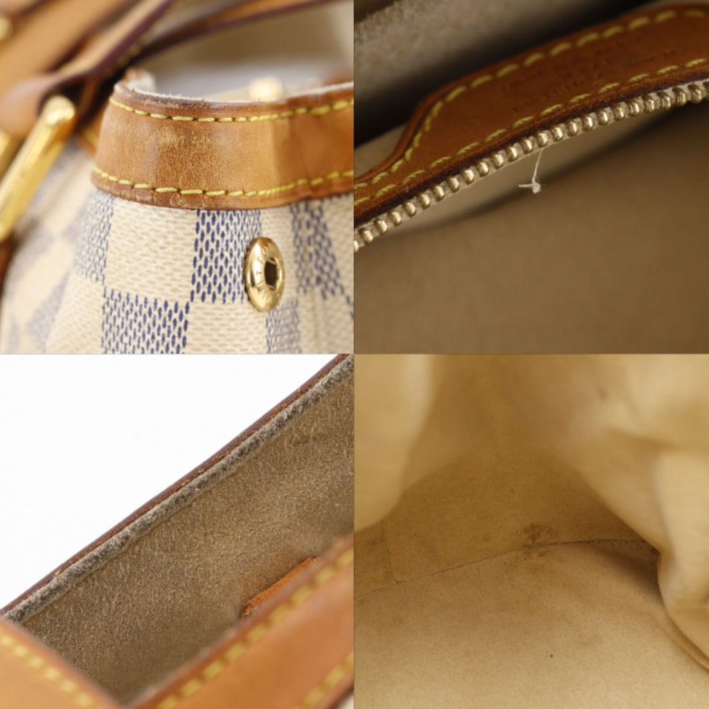Louis Vuitton Hampstead PM Damier Azur Canvas White Tote — view 8