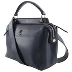 Fendi Com 2-Way Shoulder Calf Navy Blue Handbag — view 2