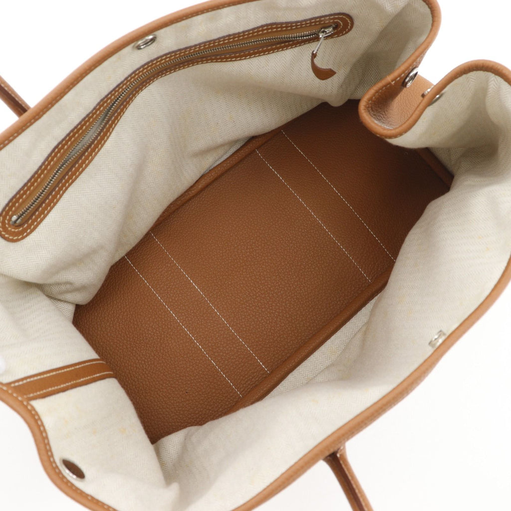 Hermes Garden Party 36 PM Negonda Gold Brown Tote — view 6
