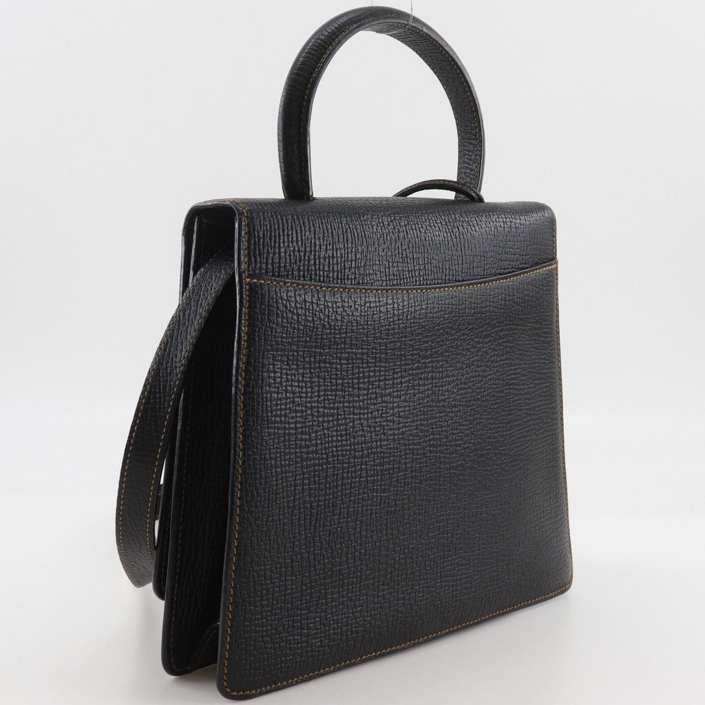 Loewe Barcelona 2-Way Shoulder Embossed Leather Black Handbag — view 3