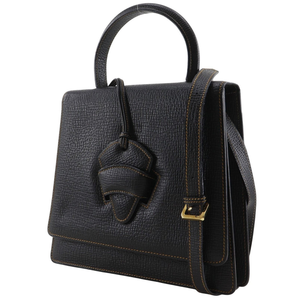 Loewe Barcelona 2-Way Shoulder Embossed Leather Black Handbag — view 2