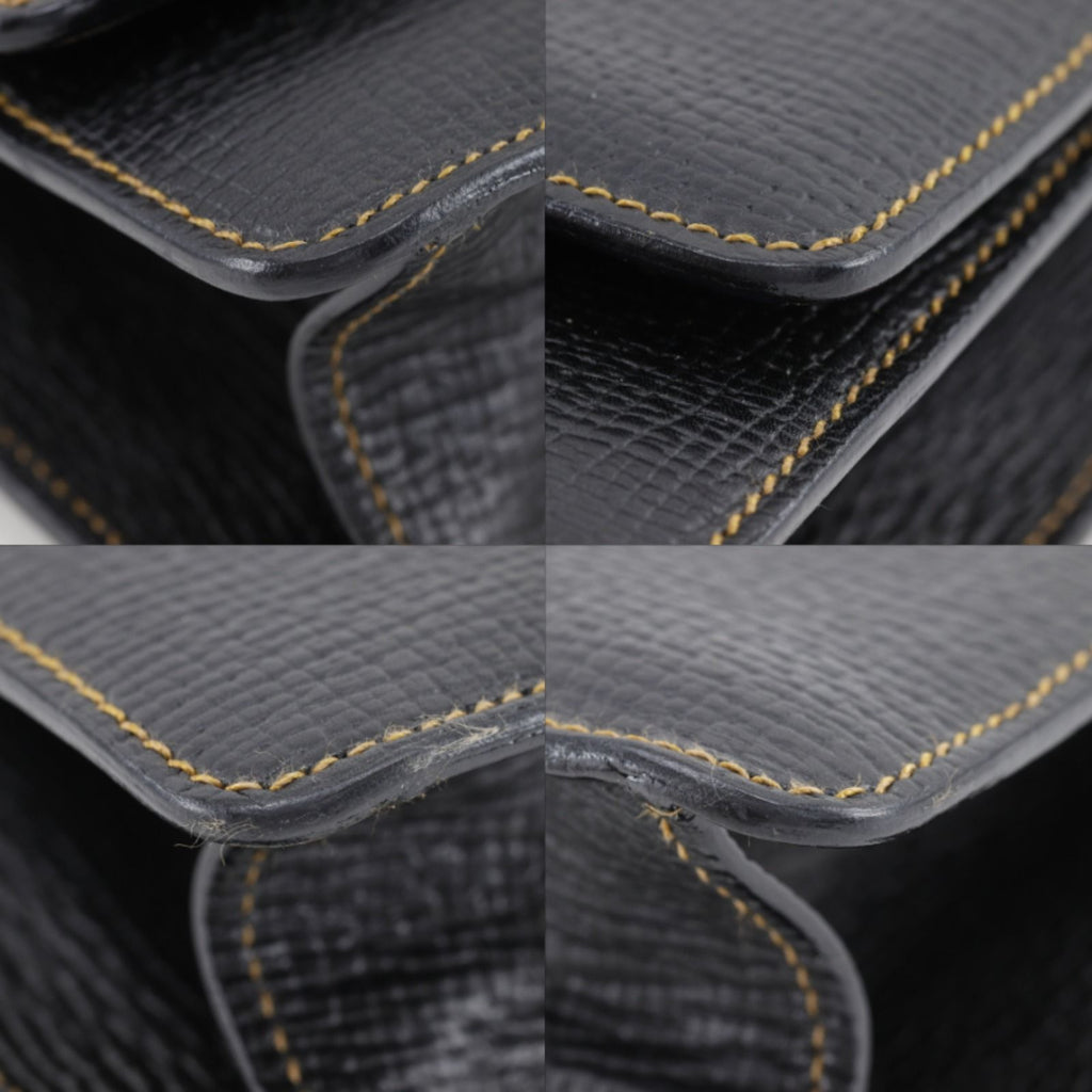 Loewe Barcelona 2-Way Shoulder Embossed Leather Black Handbag — view 4