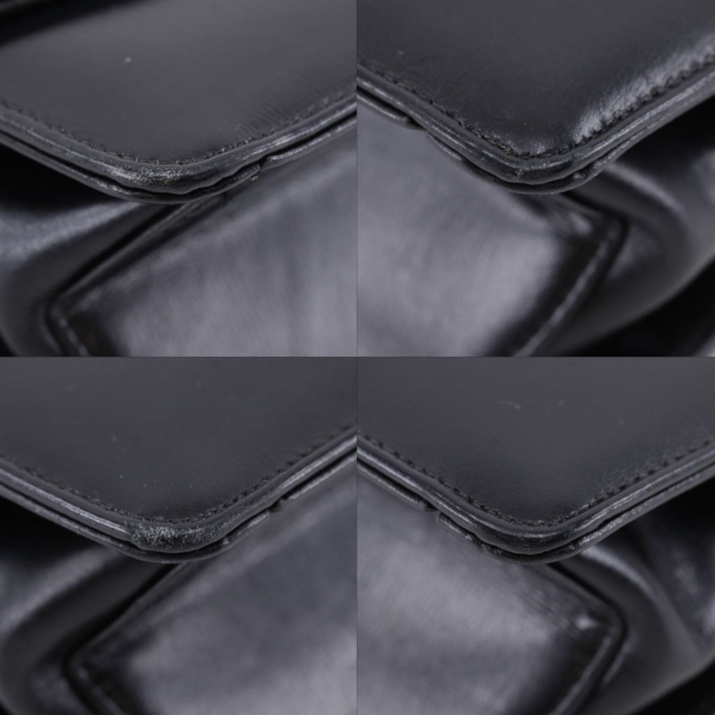 Dior Chain Shoulder 2-Way Clutch CD Logo Calf Black — view 4