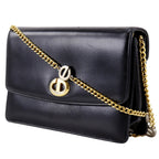Dior Chain Shoulder 2-Way Clutch CD Logo Calf Black — view 2