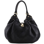 Louis Vuitton Mahina L Monogram Noir Black Tote