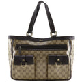Gucci GG Crystal Brown Tote