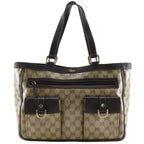 Gucci GG Crystal Brown Tote