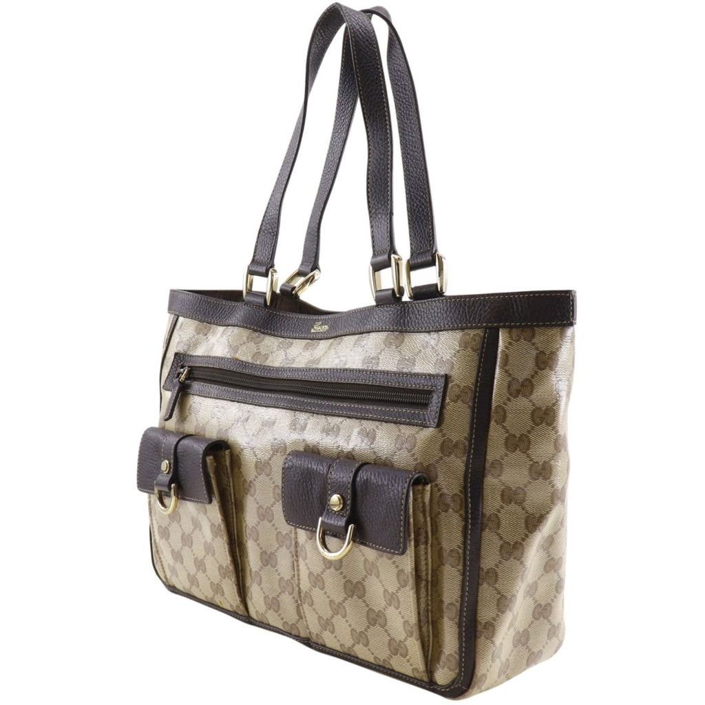 Gucci GG Crystal Brown Tote — view 2