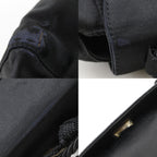 Prada Logo Fringe Satin Black Shoulder — view 9