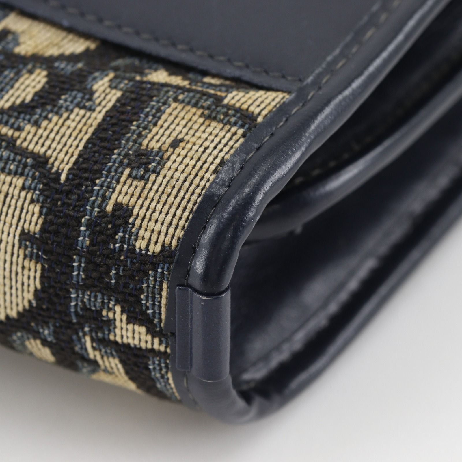 Dior Trotter Vintage Canvas Navy Shoulder — view 5