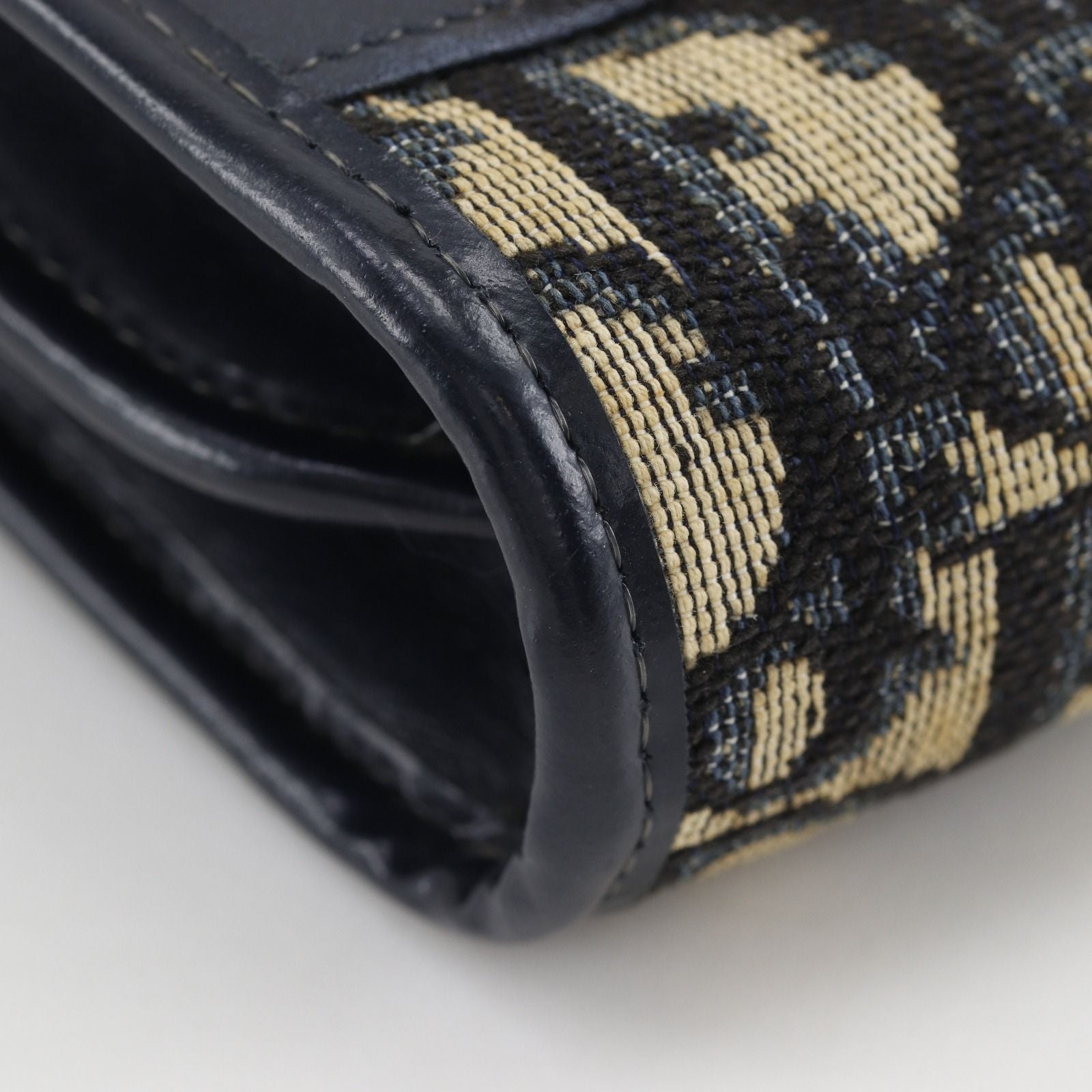 Dior Trotter Vintage Canvas Navy Shoulder — view 4