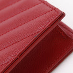 Saint Laurent Envelope Chain Shoulder Leather Red Wallet — view 9