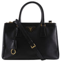 Prada Galleria 2-Way Shoulder Saffiano Black Handbag