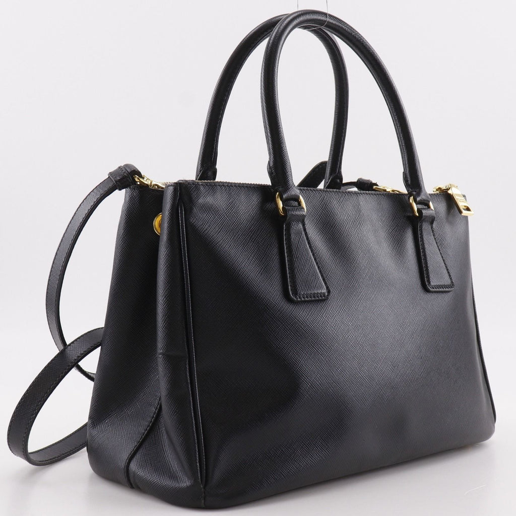 Prada Galleria 2-Way Shoulder Saffiano Black Handbag — view 3
