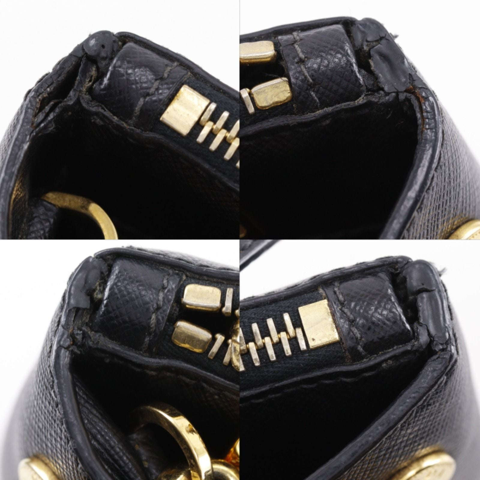 Prada Galleria 2-Way Shoulder Saffiano Black Handbag — view 8