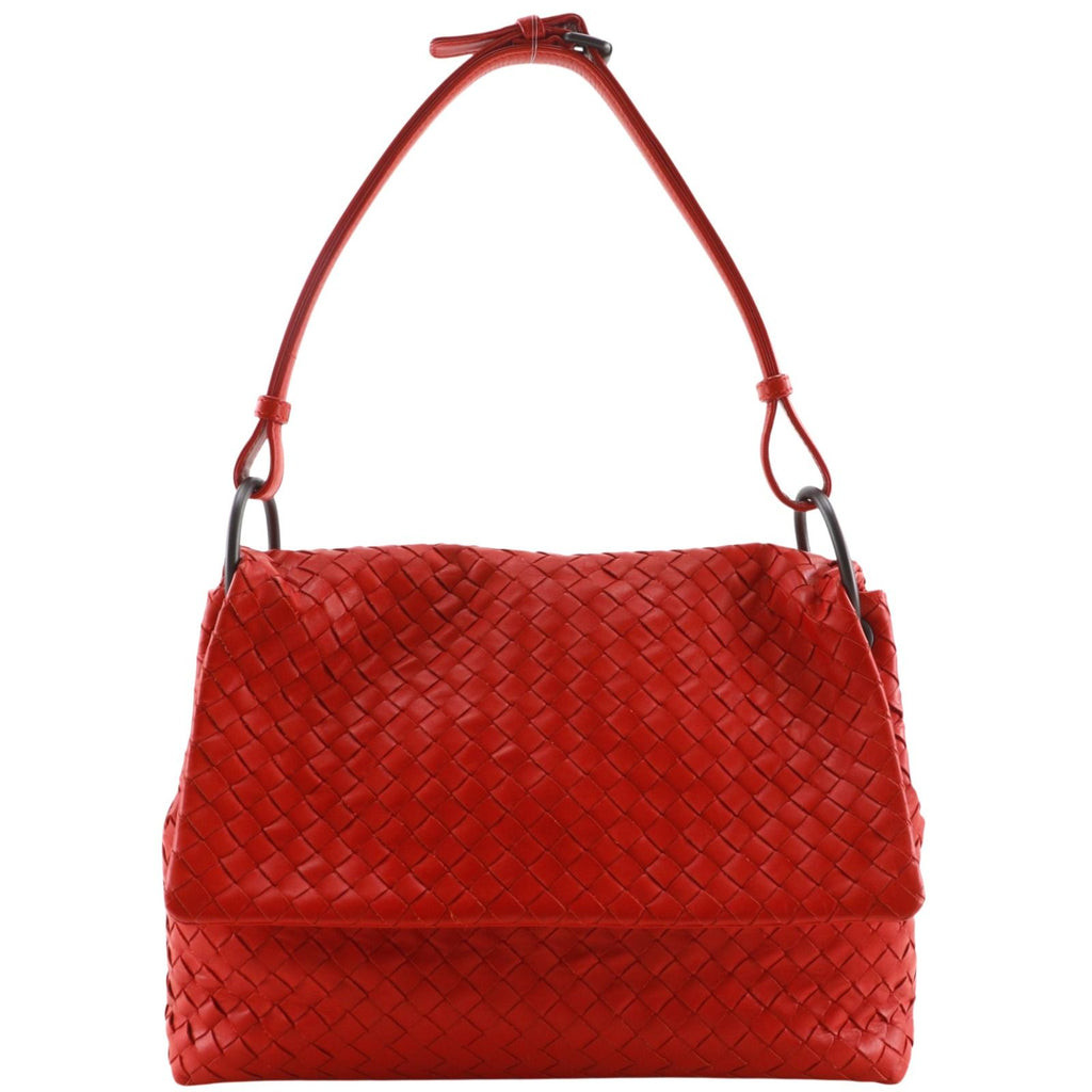 Bottega Veneta Intrecciato Calf Red Shoulder