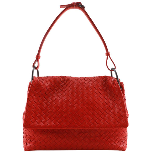 Bottega Veneta Intrecciato Calf Red Shoulder