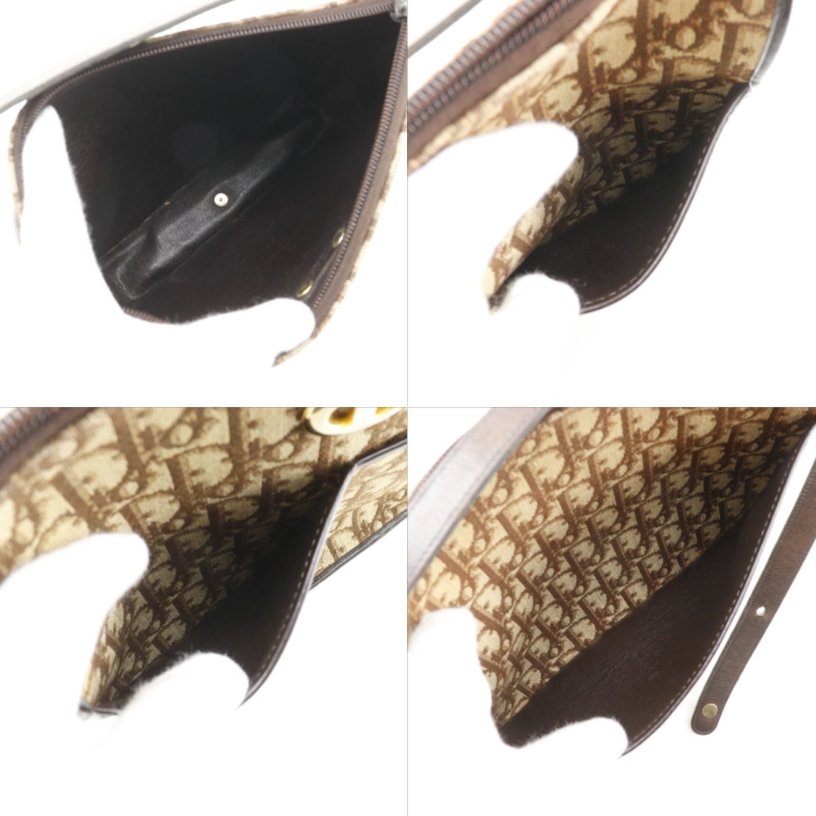 Dior Trotter CD Logo Vintage Canvas Brown Shoulder — view 6