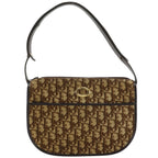 Dior Trotter CD Logo Vintage Canvas Brown Shoulder